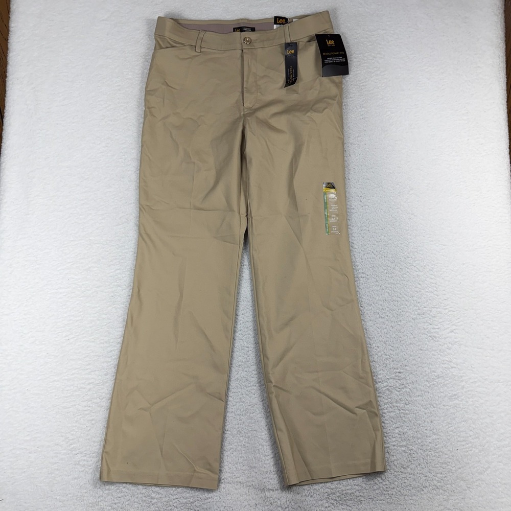 Lee Flex-Motion Women's Mid Regular Fit Trouser Pants Boot 14 (34.5x31.5) NWT